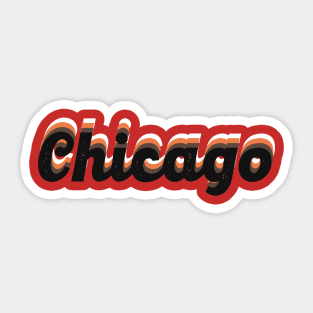 Chicago City Retro Sticker